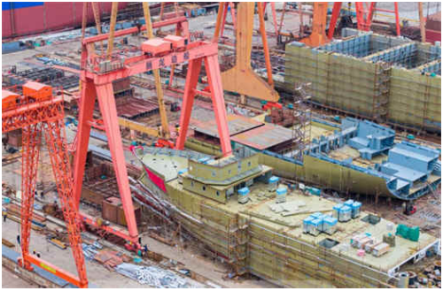 中国首艘民资建造科考船，主船体合拢